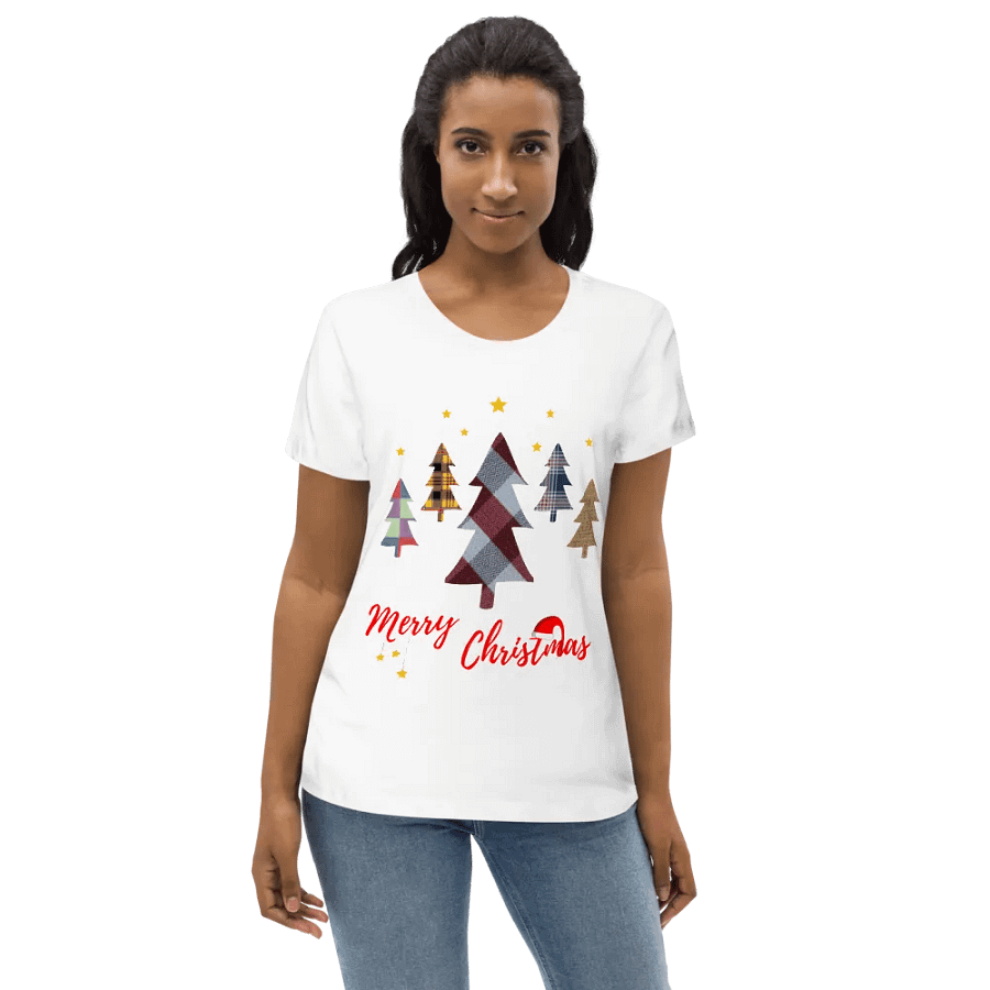 Happy Holidays in Christmas Women's Fitted Eco Tee product image (22)
