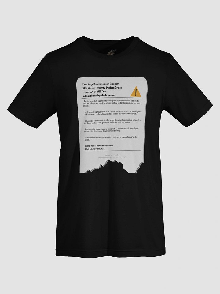 Internal Weather Service: Migraine Report T-Shirt product image (1)
