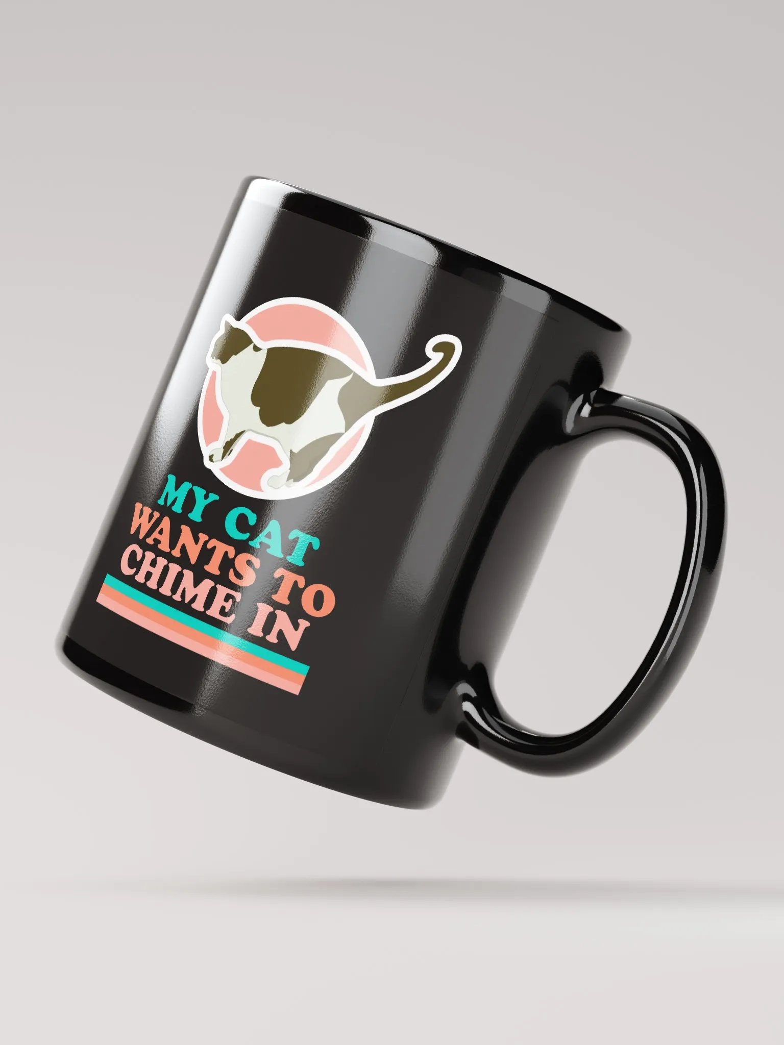 Cat Chime - Black Mug product image (4)