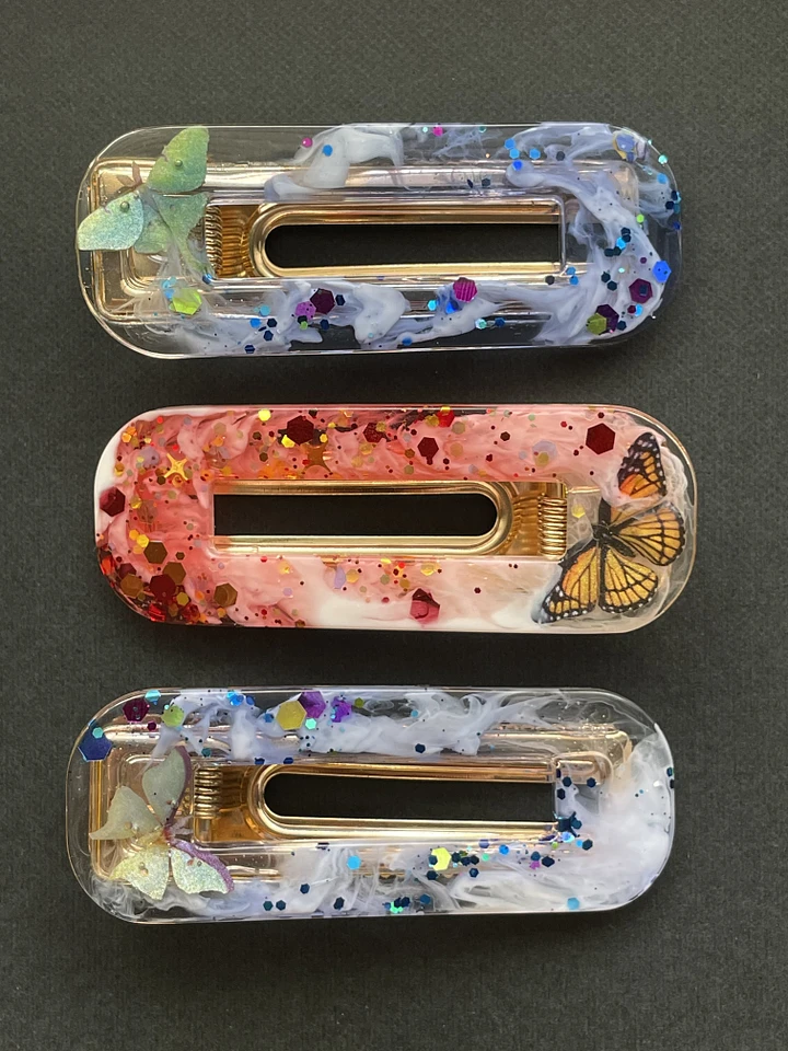 Oval-Shaped Resin Hair Clips product image (4)