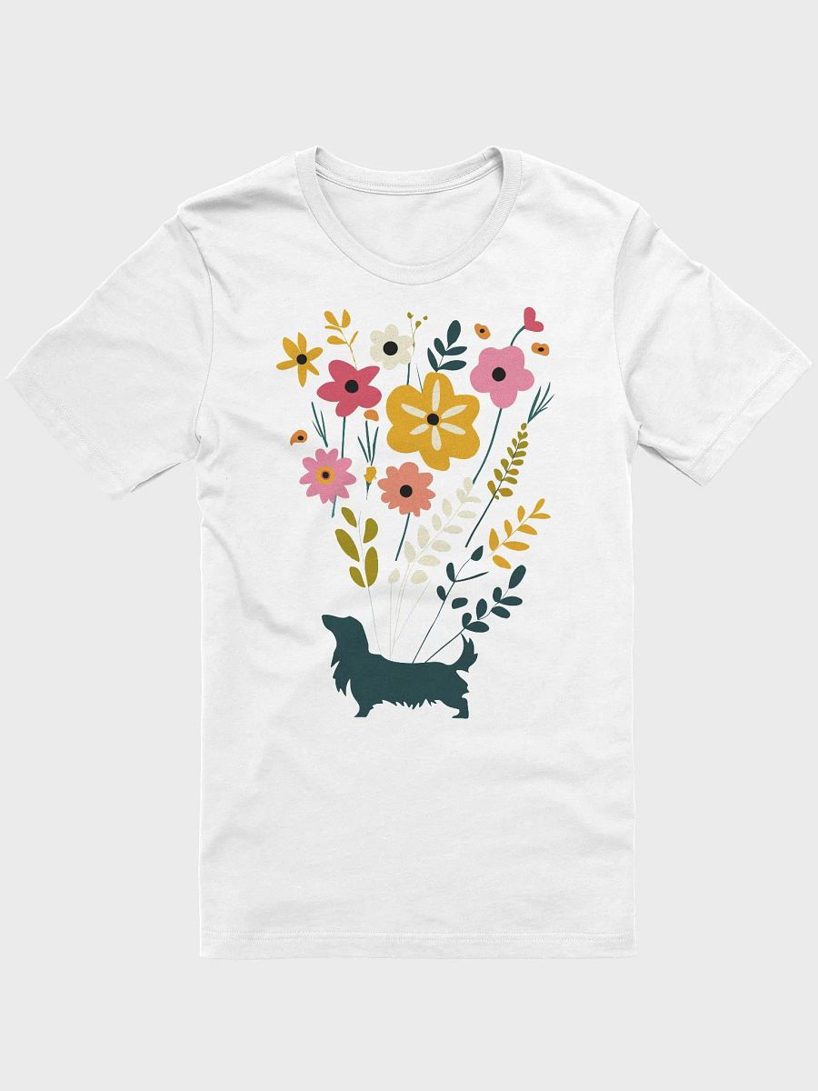Cute Long Haired Dachshund Flowers Tshirt product image (4)