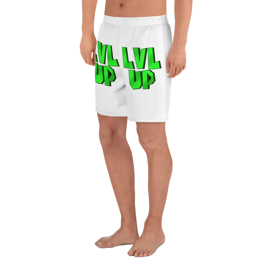LVL UP Mens White Workout Shorts product image (3)