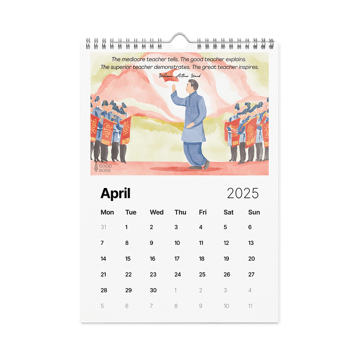2025 Leadership Inspiration Calendar (Watercolor) product image (1)