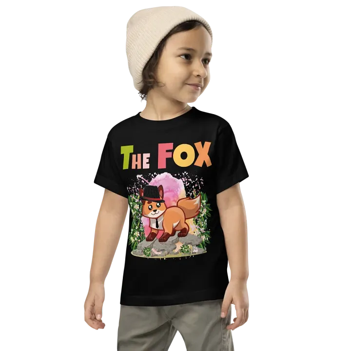The Fox Colorful Funny Cute Bella +Canvas Toddler T-Shirt – Funny Shirt, Best Gift for Kids product image (2)