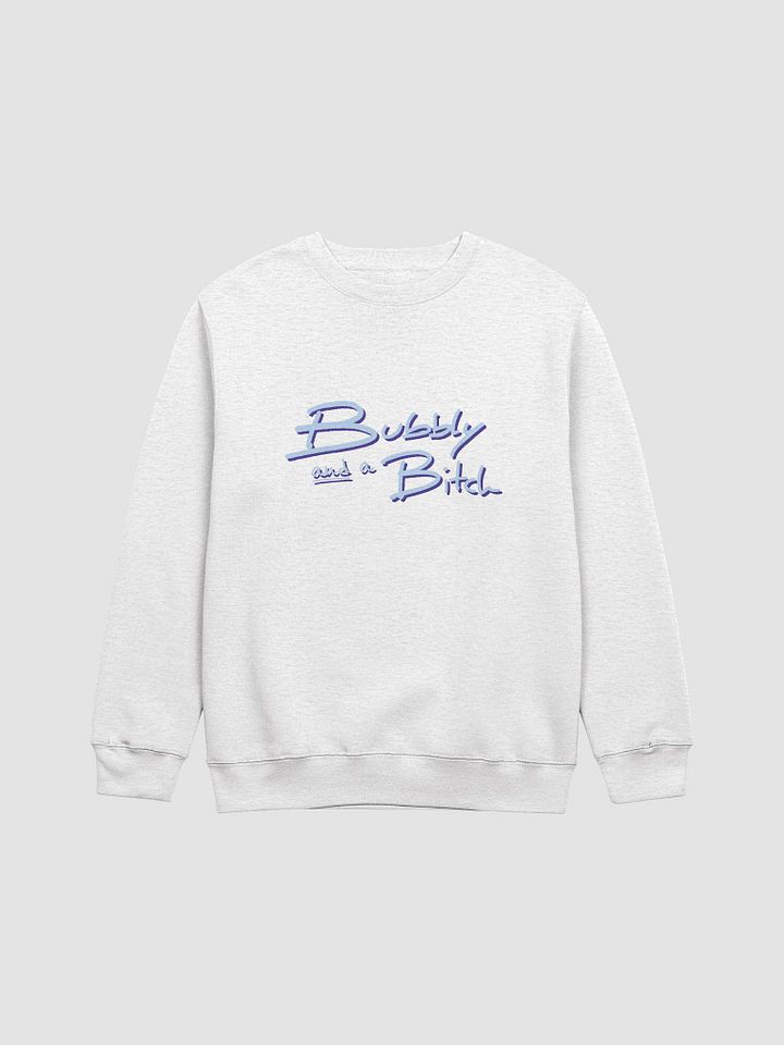 Bubbly and a B*tch (blue and purple shadow design) printed crewneck product image (1)