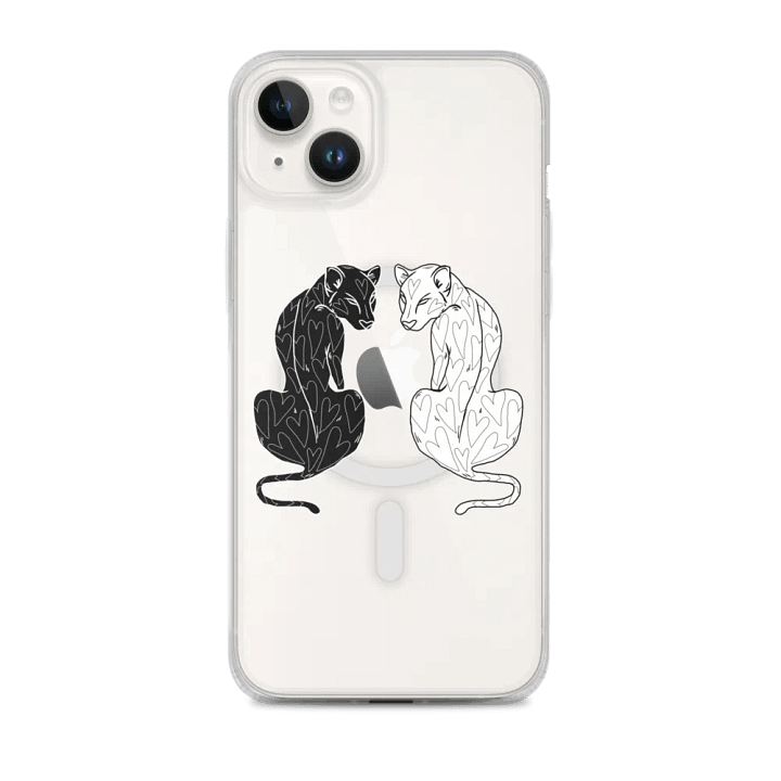 Yin n Yang Leopards Clear Phone Case product image (1)