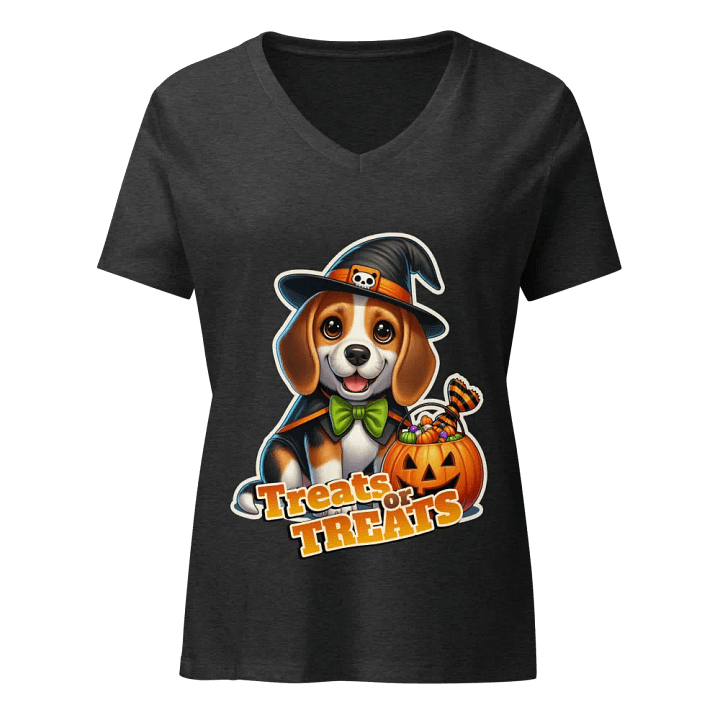 Halloween Treats Beagle - V-neck T-shirt product image (3)