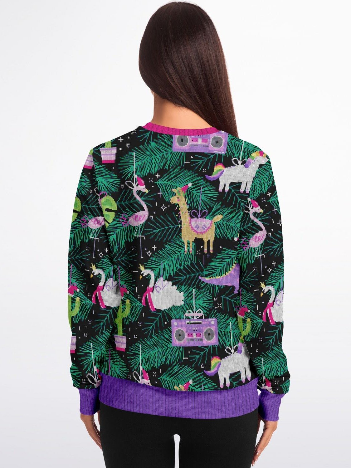 "Jingle Balls" Christmas Sweatshirt | Funny Adult Holiday Sweater | Unicorn Party Outfit | Festive Winter Outfit product image (6)