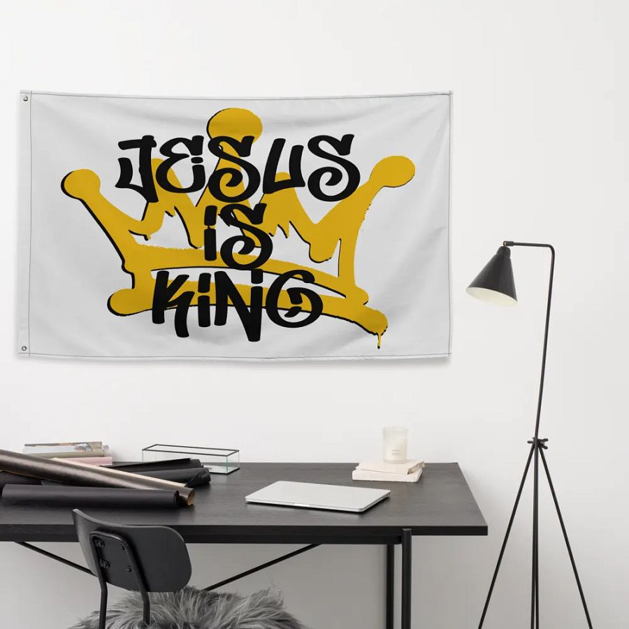 JESUS IS KING Flag product image (9)