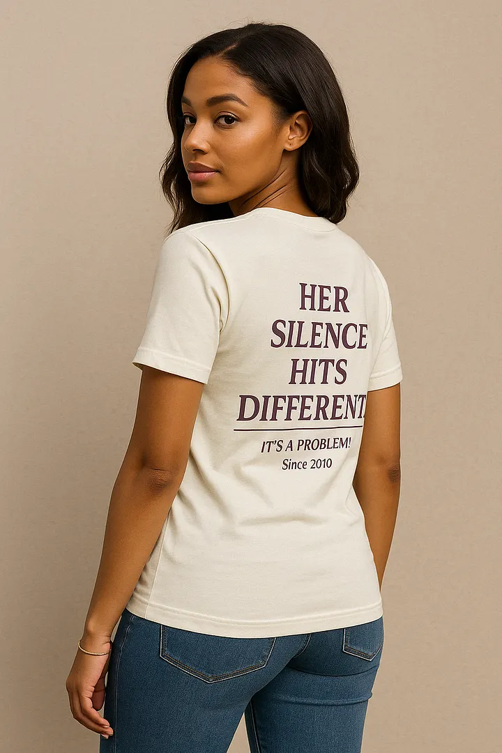 Her Silence Hits Different Tee product image (2)