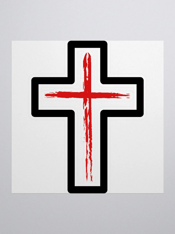Red Cross With Boarder Sticker product image (2)
