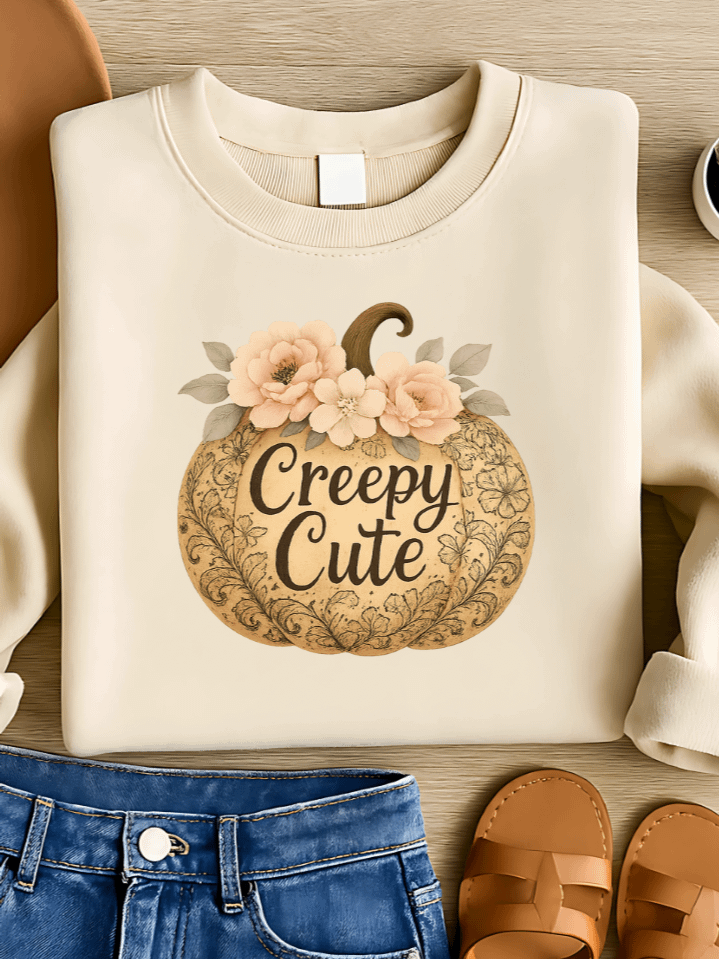 Creepy Cute Lace Pumpkin Sublimation PNG – Elegant Halloween Clipart for T-Shirts – Floral Pumpkin Theme – 300 DPI Instant Digital Download product image (1)