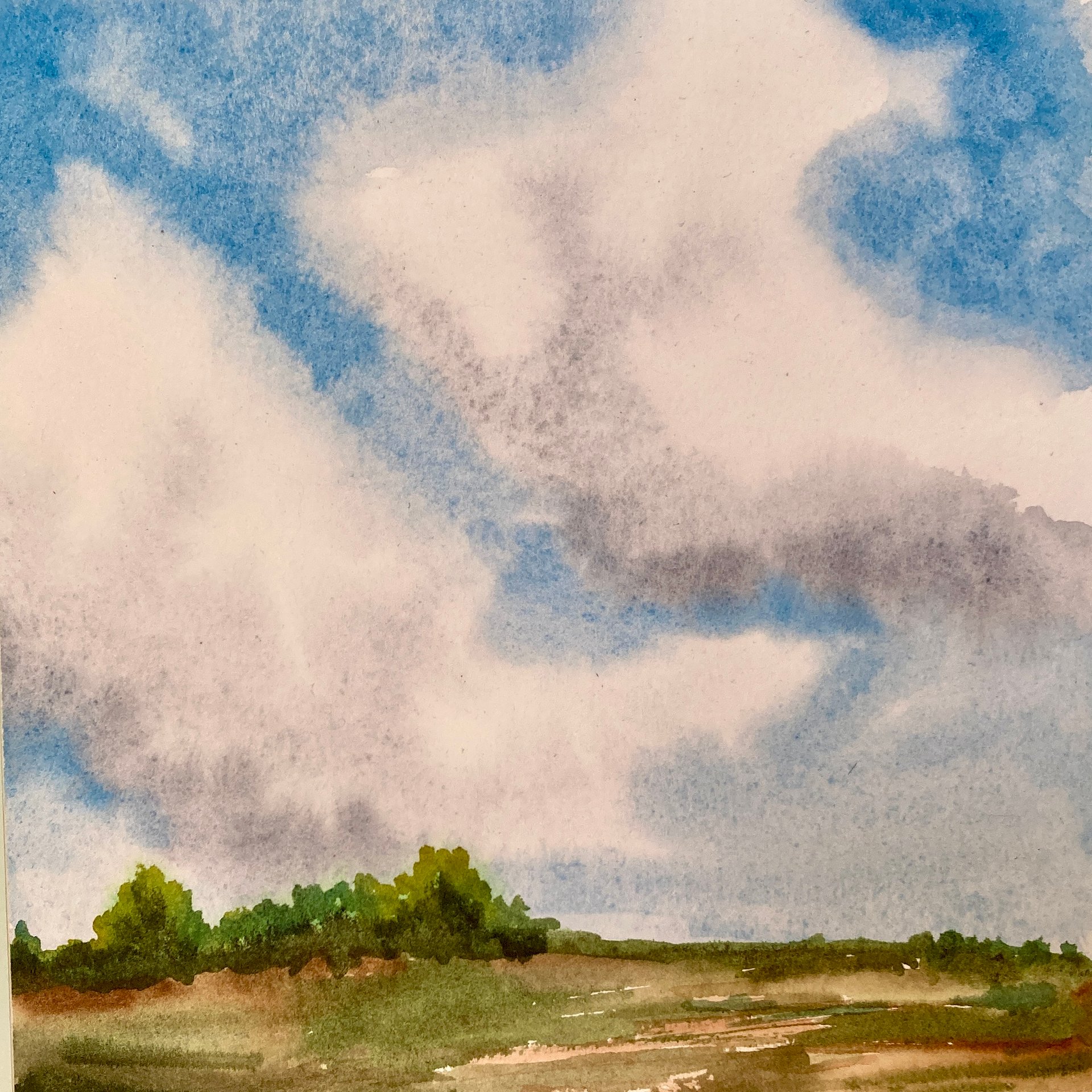 Original watercolor painting: Fisherman's Island - July product image (1)