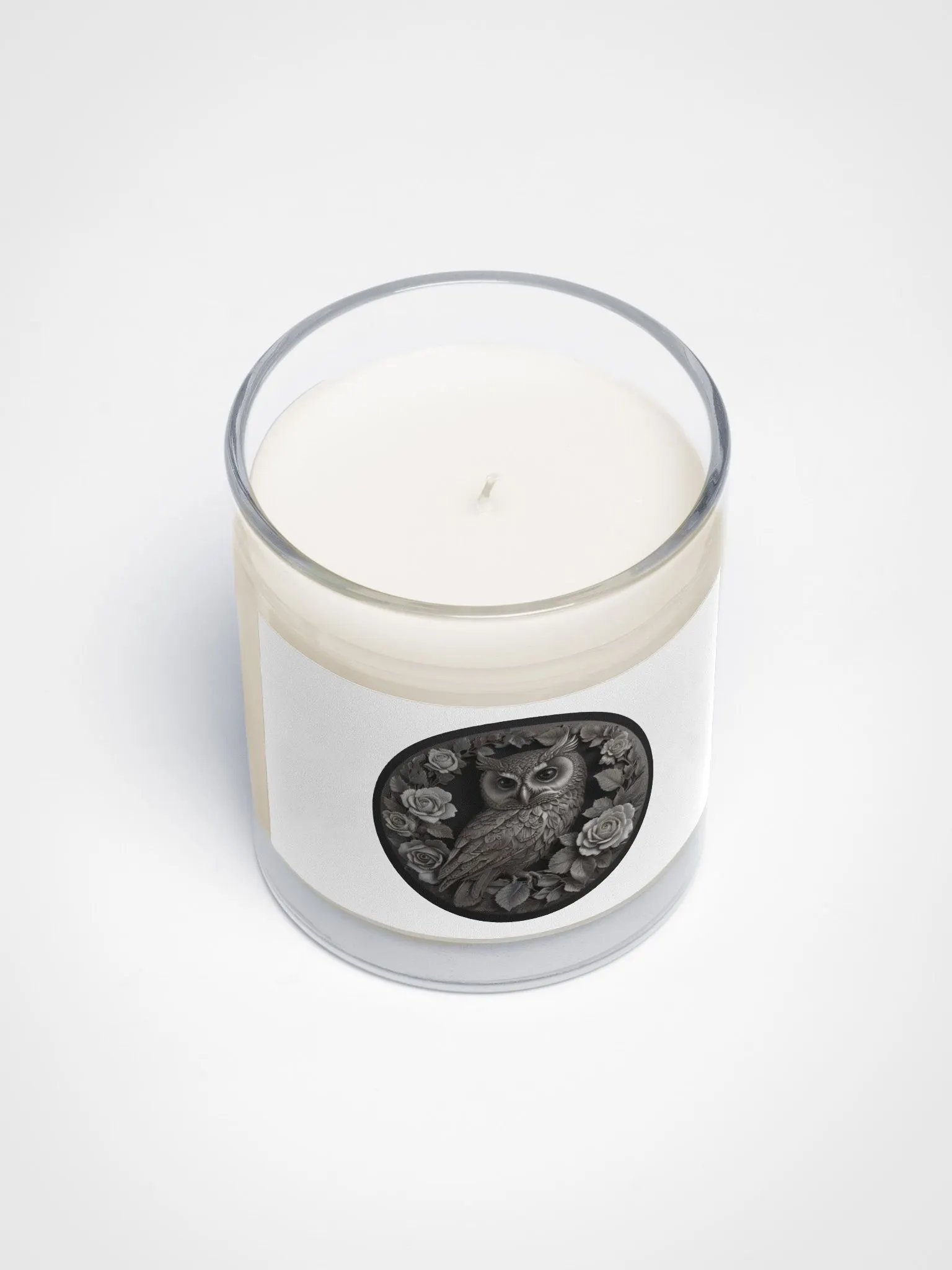Whimsical Owl and Rose Soy Wax Candle product image (3)
