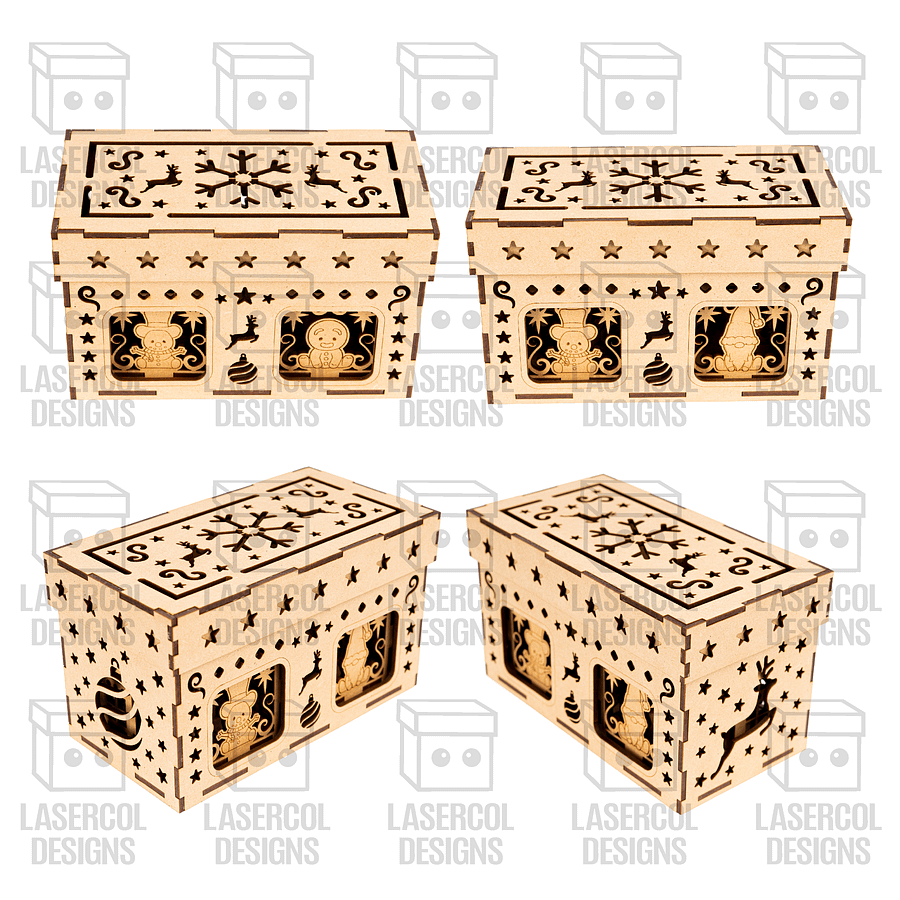 Christmas Ornaments Houses Box Set 2 - Laser Cut Files product image (10)