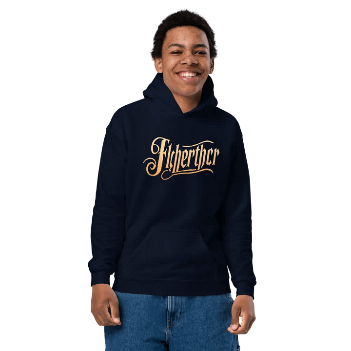 Flherthcr Golden Logo Youth Hoodie product image (2)
