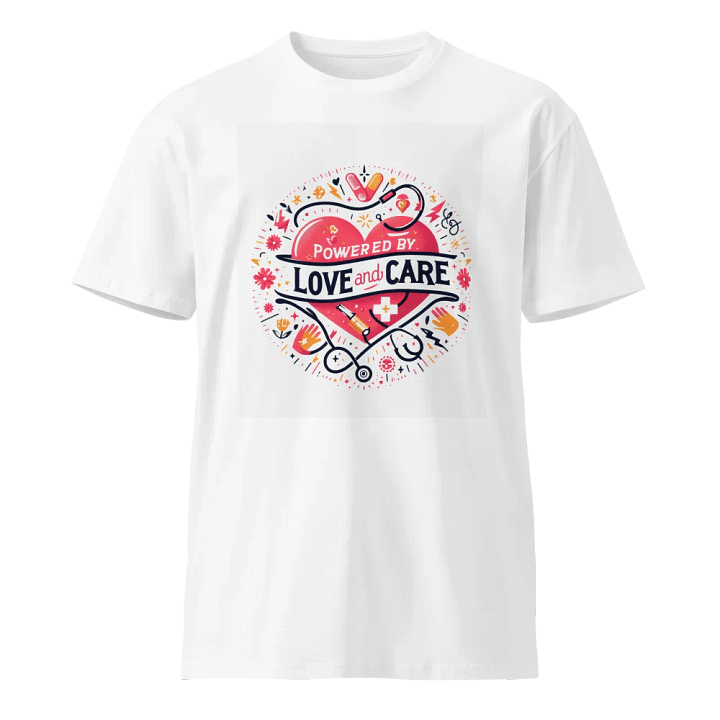 love and care heart shape design t-shirt product image (1)