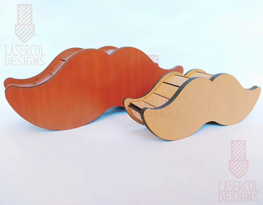 Mustache Shaped Father's Day Gift Boxes (2 Sizes) - Laser Cut Files product image (8)