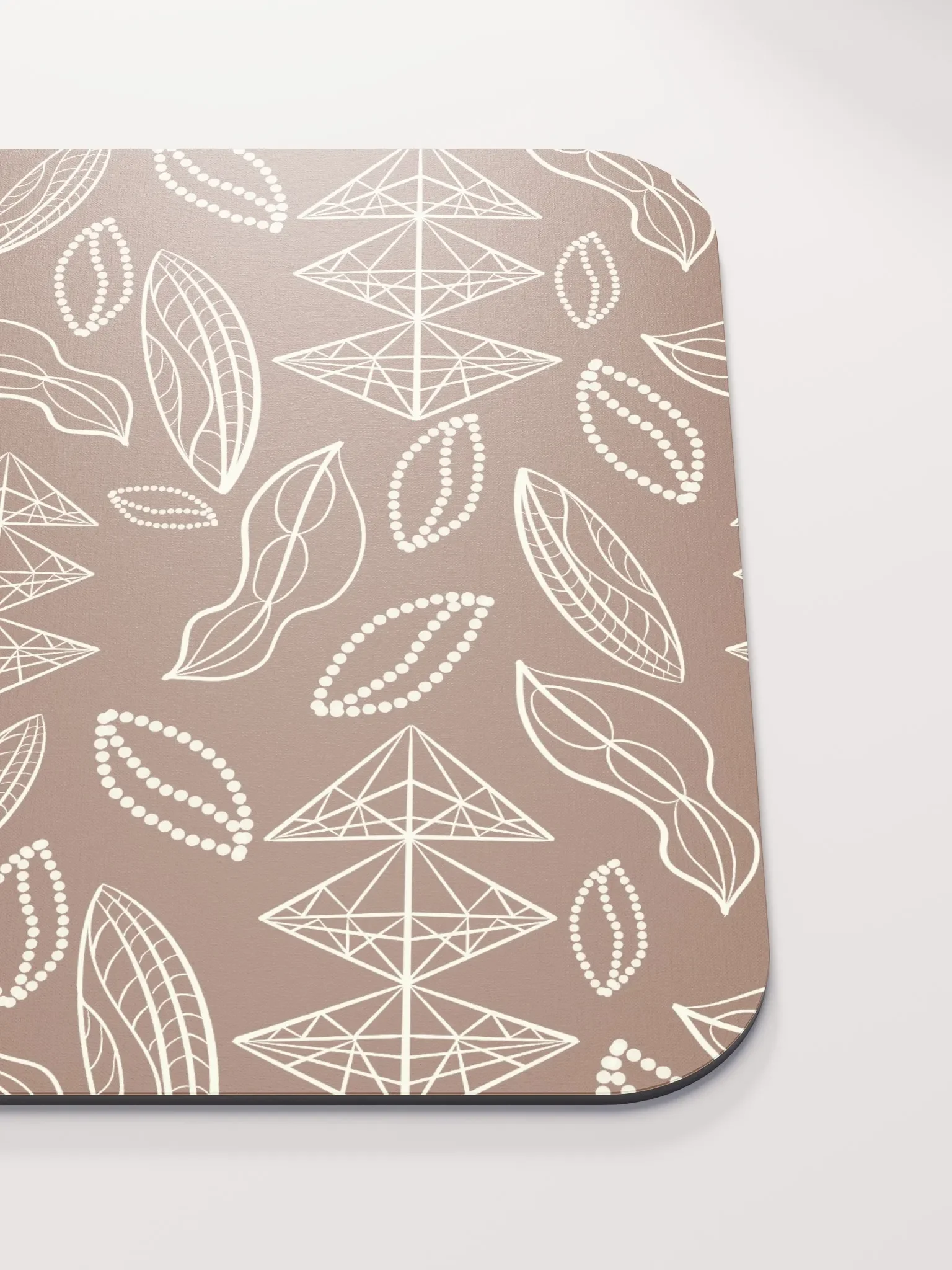 El Yunque Brew Bliss: Abstract Coffee Bean Earthy Mousepad product image (5)
