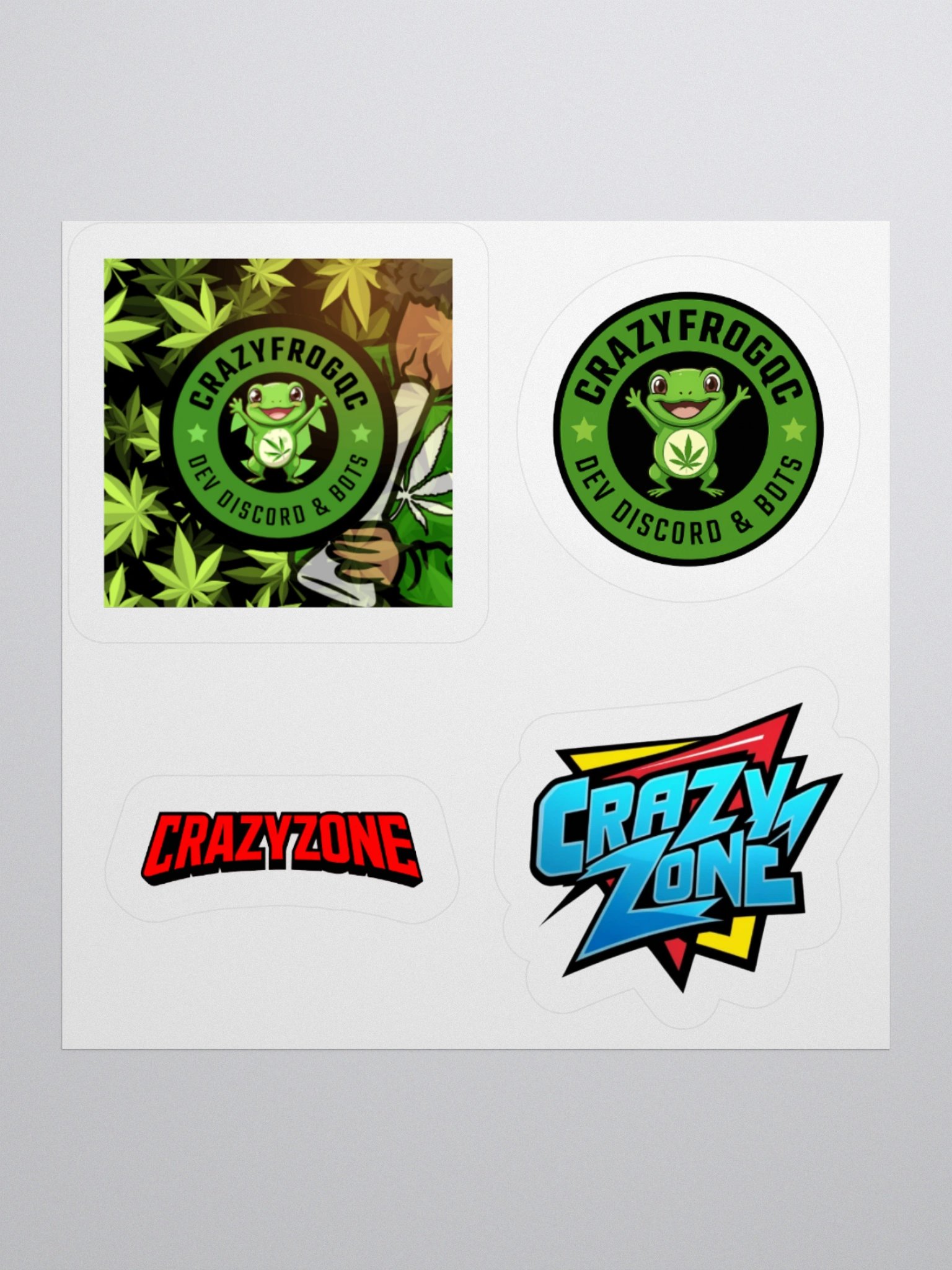 Cannabis Frog Kiss Cut Stickers product image (1)