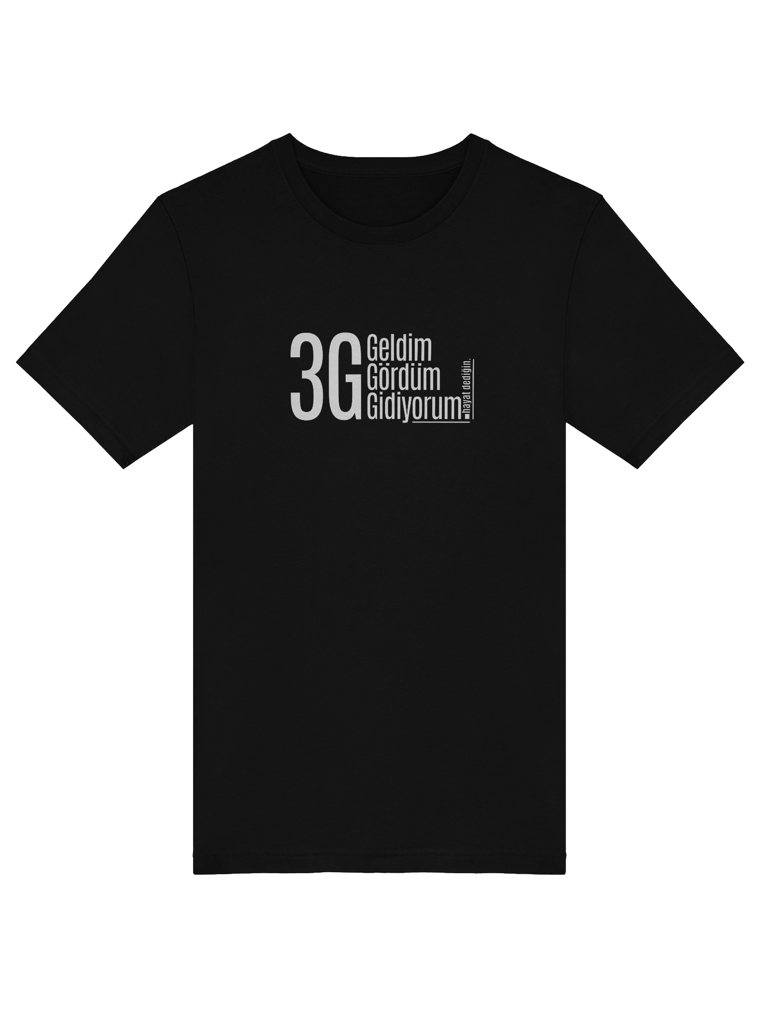 3G Minimalist Felsefe: "Geldim Gördüm Gidiyorum" Türkçe Tasarımlı Bella+Canvas Supersoft %100 Pamuk Tişört product image (5)