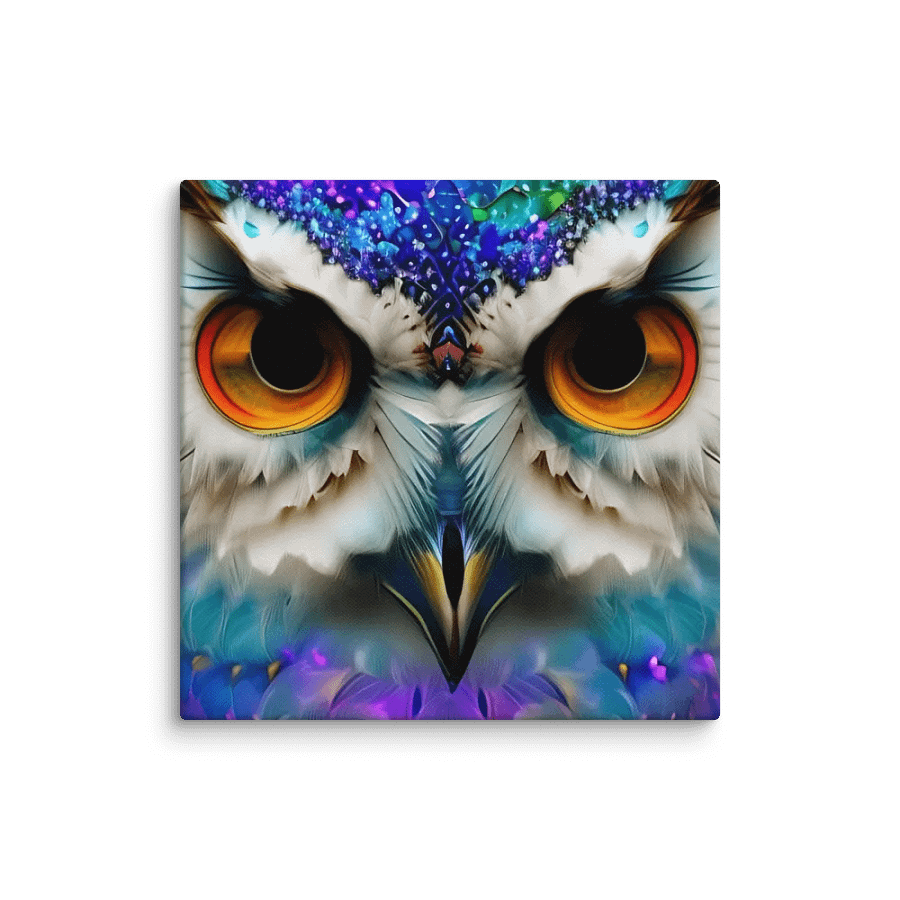 Fantasy Fractal Owl Art - v17 product image (1)