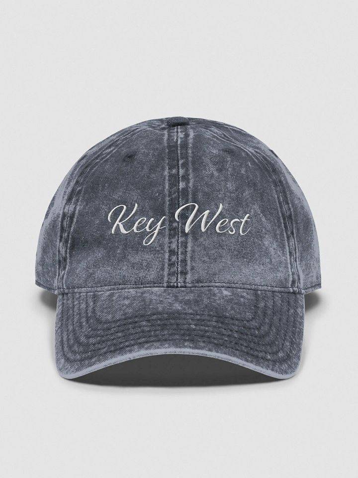 Key West Embroidered Vintage Wash Denim Dad Hat product image (1)