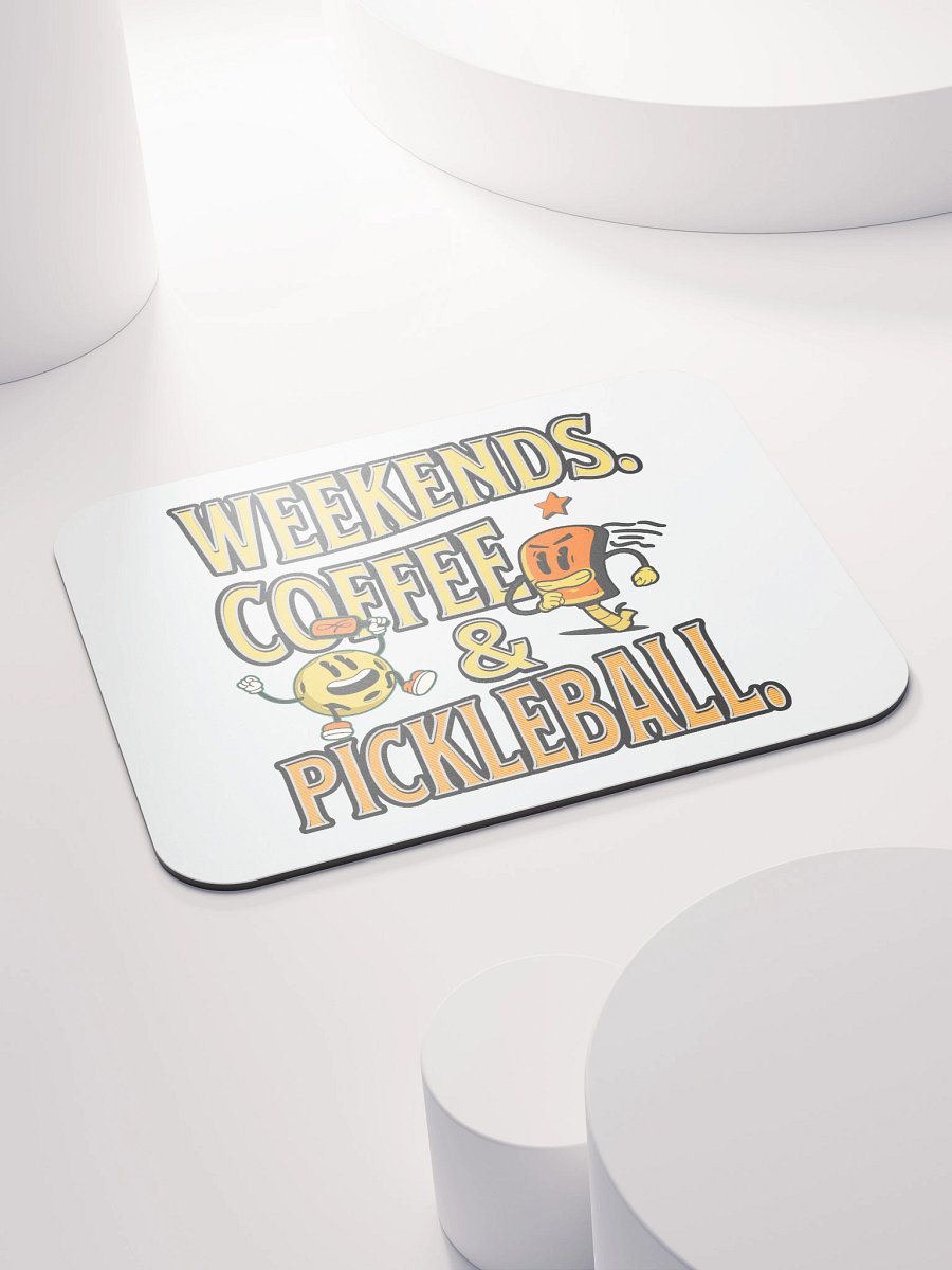Weekends Coffee And Pickleball Playful Mouse Pad product image (4)