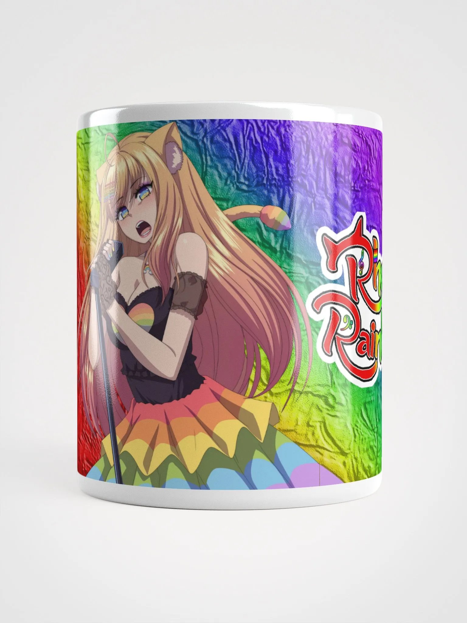 🌈Rhea Rainbow White Ceramic Mug product image (5)