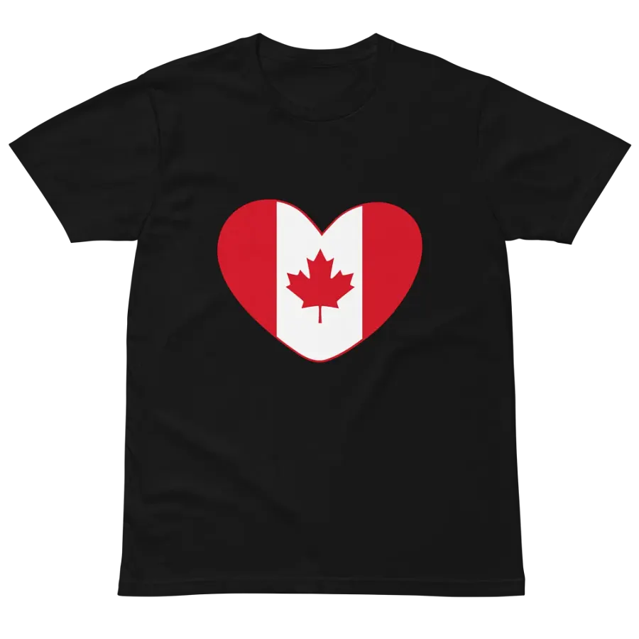 Canadian Flag Heart Unisex T-Shirt product image (6)