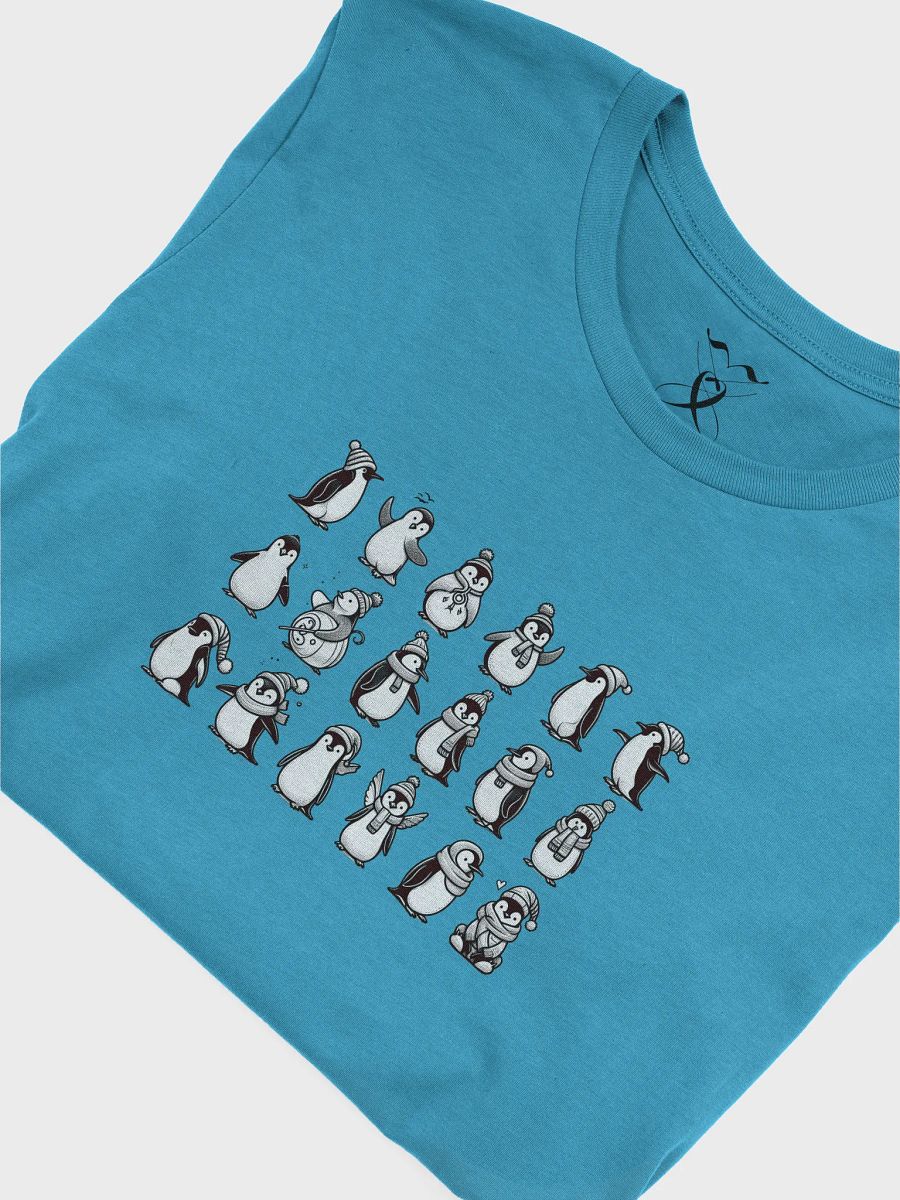 B&W Penguins Graphic Bella+Canvas Unisex Supersoft T-Shirt product image (48)