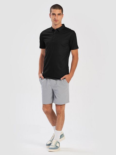 Photo showing Men's All-Over Print Slim Fit Polo Shirt