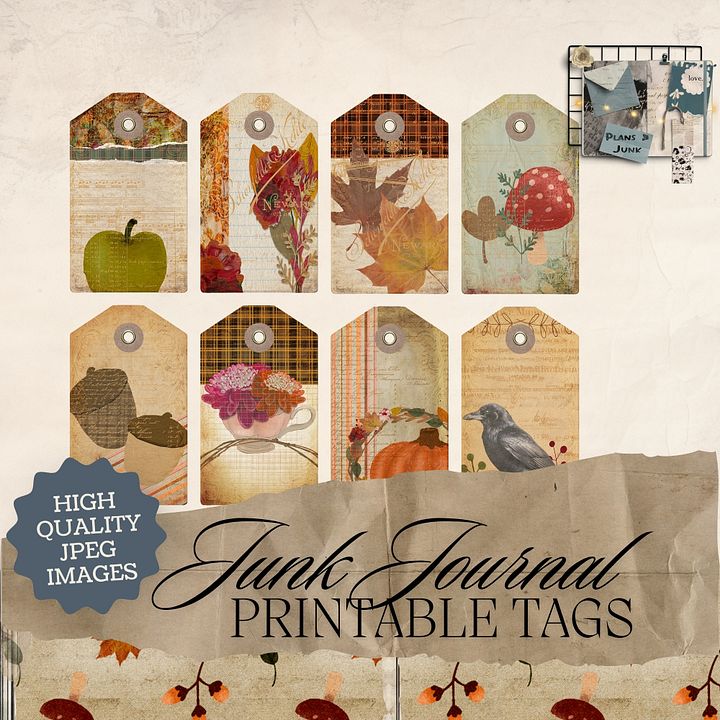 October Aesthetic - Printable Tags V1 product image (1)