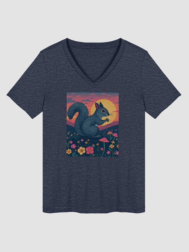 Sunrise Squirrel Women's V-Neck Tee product image (1)