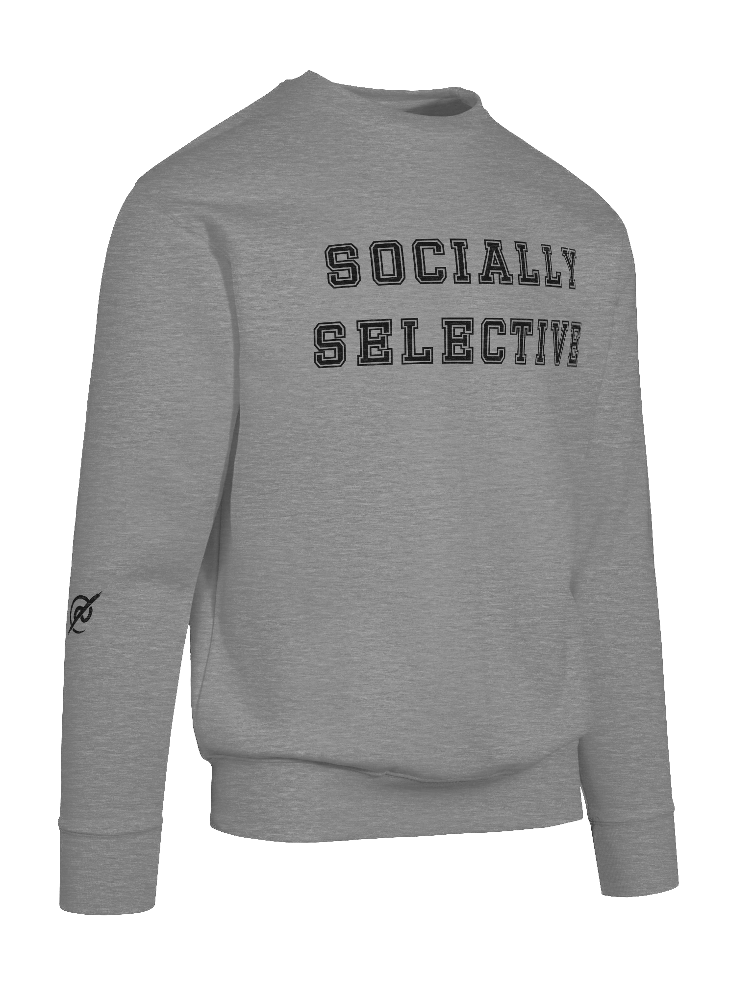 Socially Selective Crew Neck Sweatshirt Black Letter product image (5)