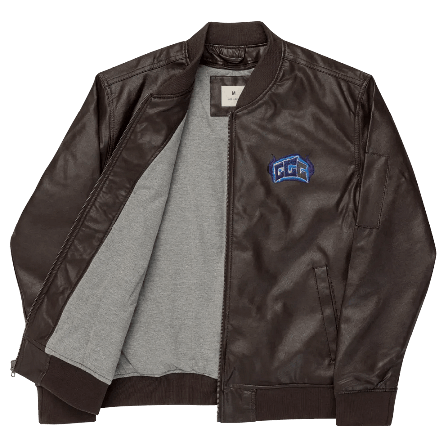 GGG Fire Logo Leather Jacket product image (10)