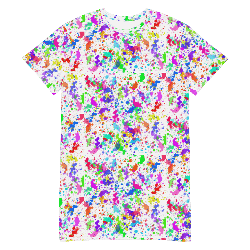 PRIDE Paint Splatter T-Shirt Dress product image (1)