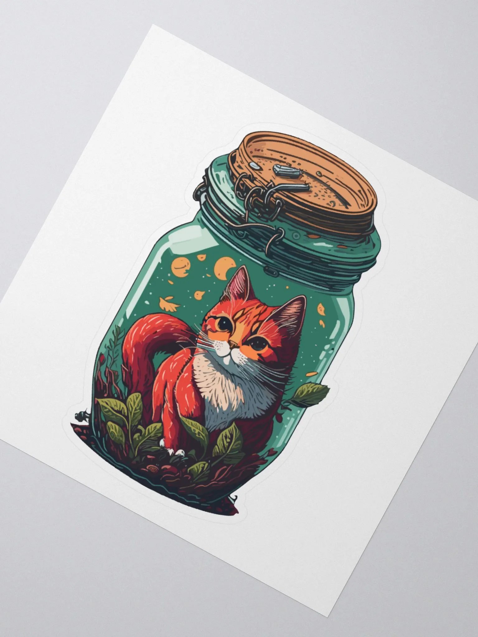 Mystical Cat in a Jar Sticker product image (2)