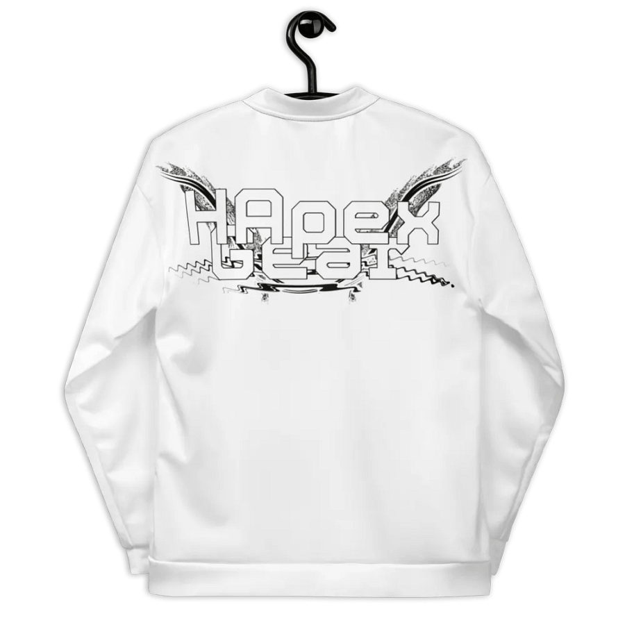White HApex Gear Black Logo - White - Bomber Jacket product image (6)