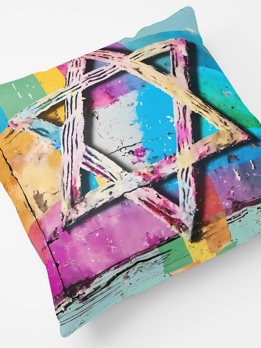 Colorful Star of David Shabby Chic Pillow product image (5)