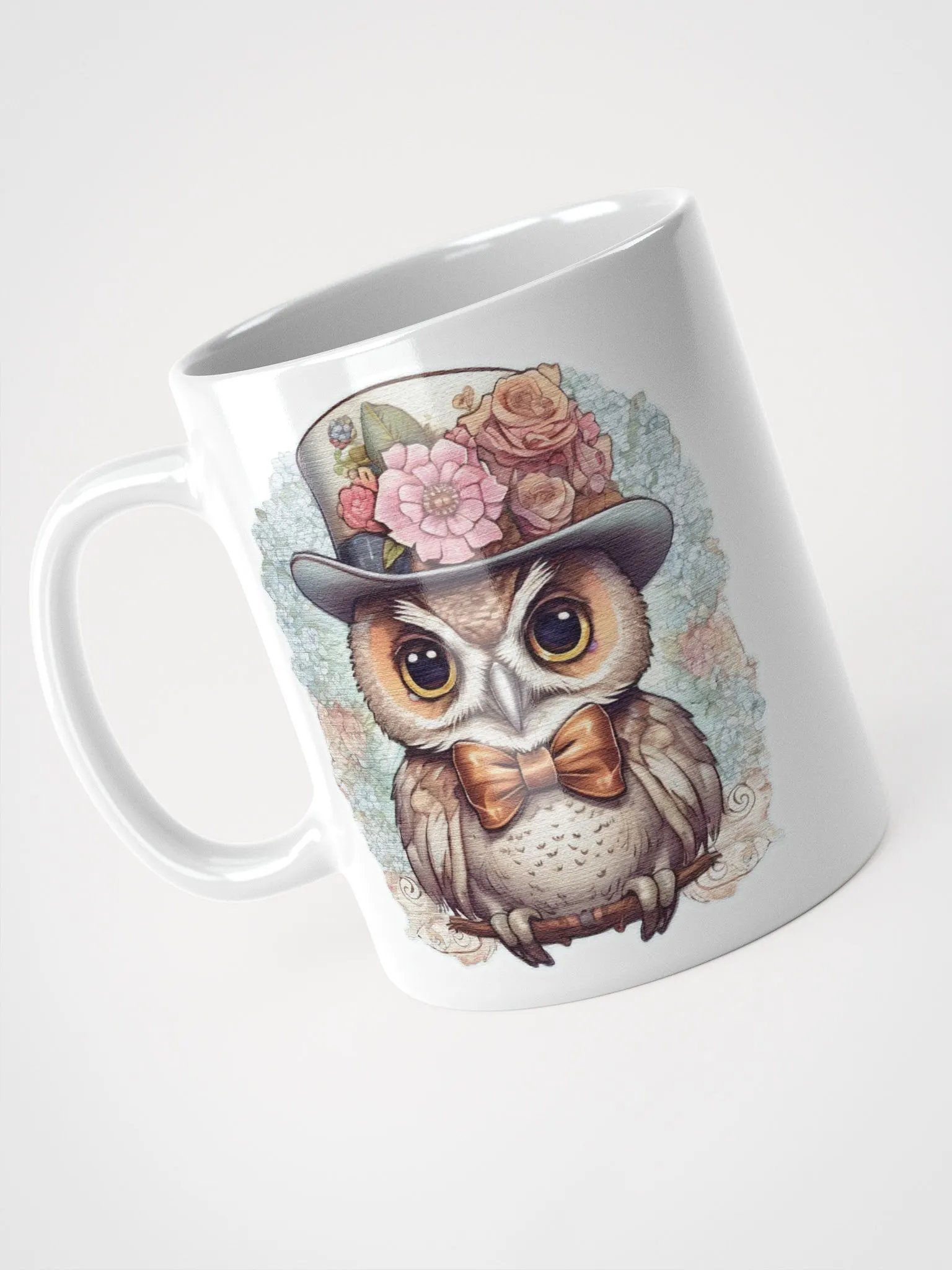 owl wearing a hat and a bow tie Mug product image (3)