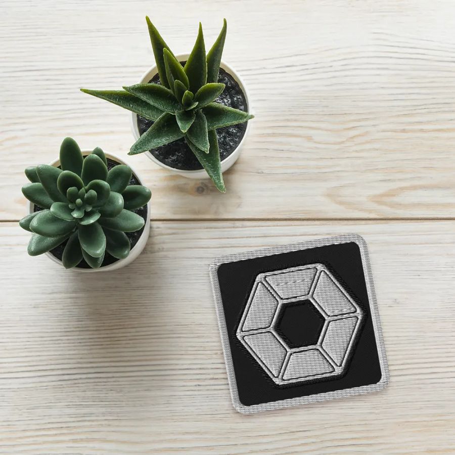 White Pixel Embroidered Patch product image (4)