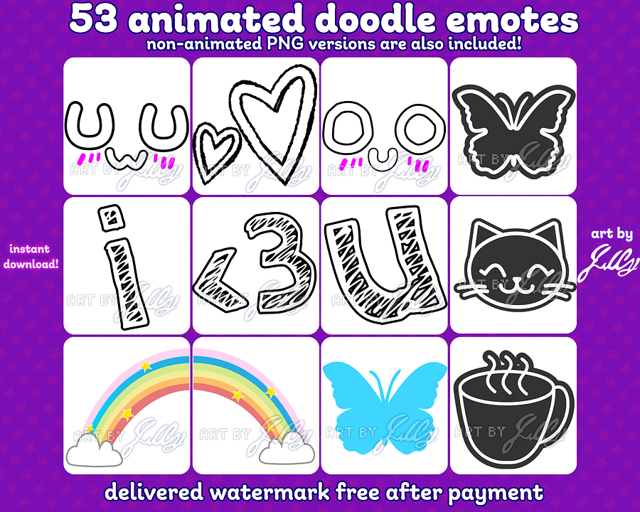 Animated Doodle Emotes product image (1)