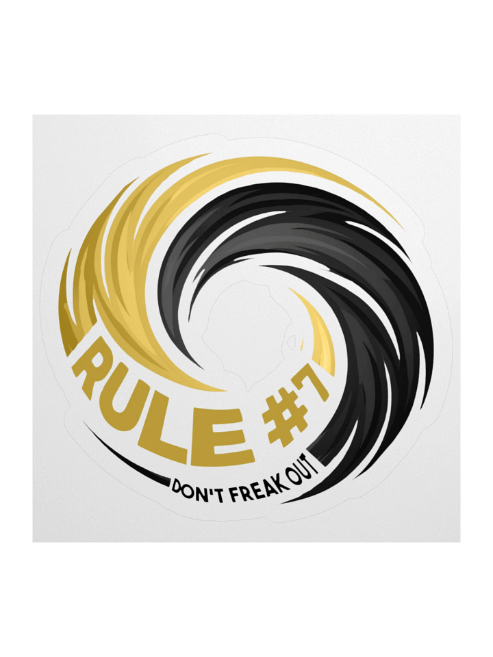 Rule #7 Sticker Black and Gold product image (2)