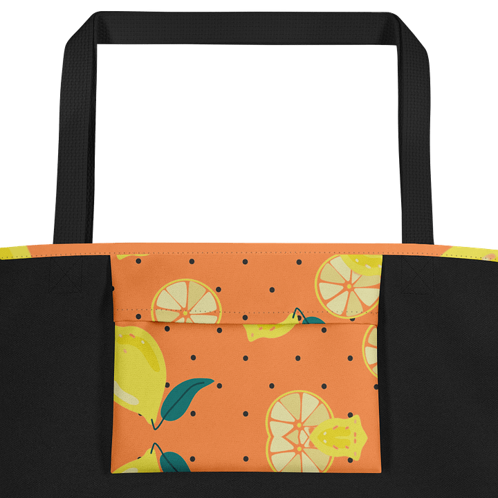 Lemon Tote Bag – Fresh All-Over Print Fruit Bag for Summer, Aesthetic Market Tote for Citrus Lovers product image (2)