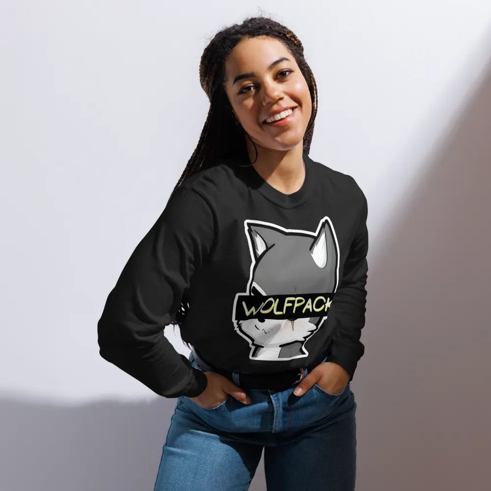 Unisex WOLFPACK Long Sleeve Shirt (Chibi Wolf) product image (12)