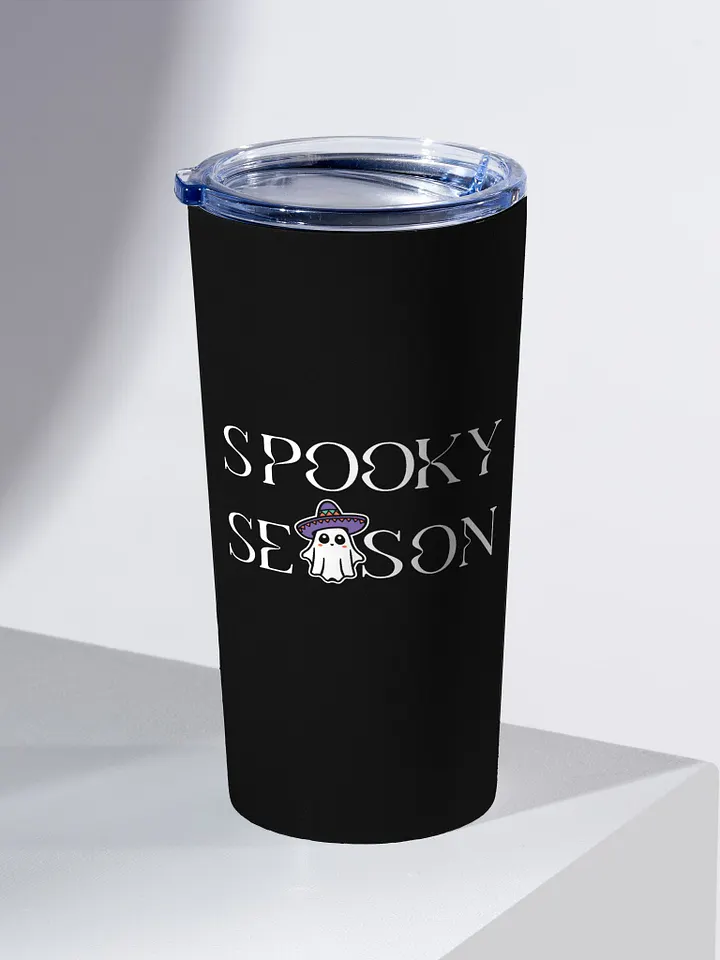 Spooky Season Sombrero Ghost Black 20oz Stainless Steel Tumbler product image (2)