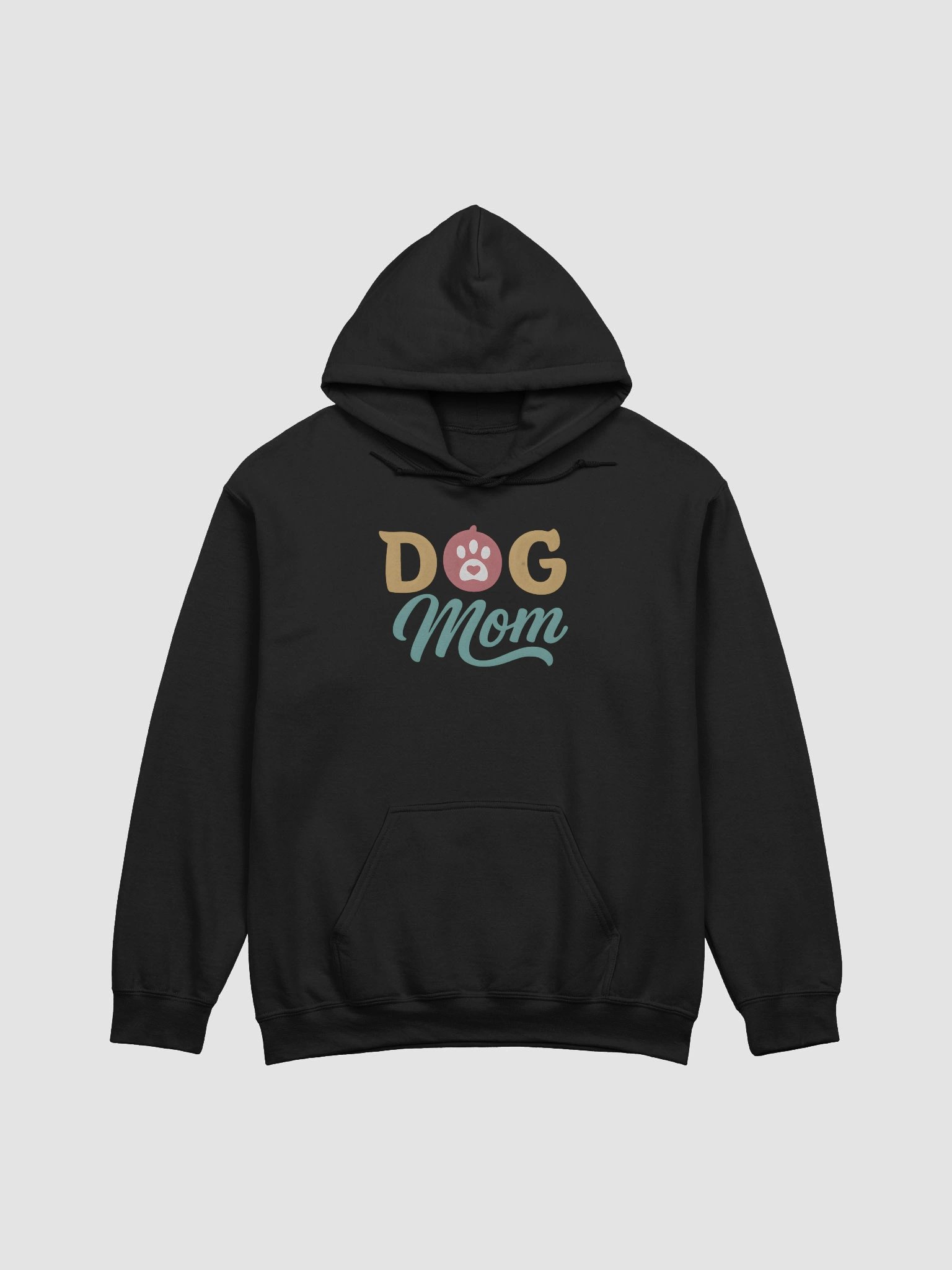 Dog Mom Hoodie | Paw Print Heart Pet Lover Sweatshirt | Gift for Proud Dog Moms product image (1)