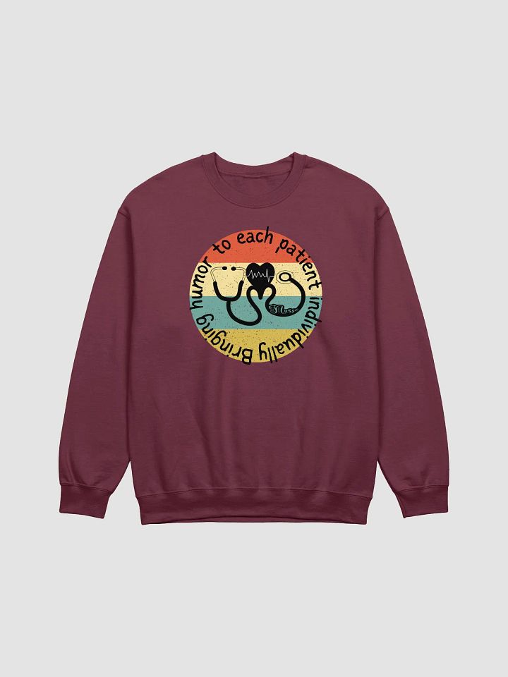 Maroon Black Dark Heather Forest Green Indigo Blue Light Blue Light Pink Red Retro Crewneck product image (4)