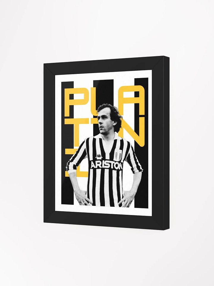 Michel Platini BW Juventus Name Art Framed Print product image (2)